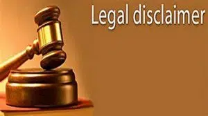 Legal disclaimer